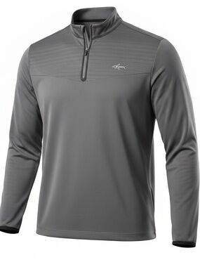 Greg Norman Collection Men's Gray Quarter-Zip Performance Pullover